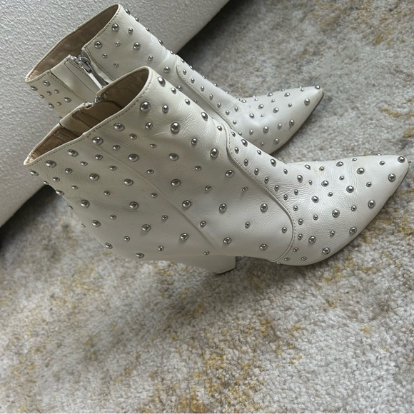 Sam Edelman white studded booties - Picture 2 of 8
